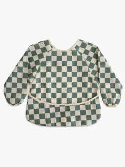 Mushie  Langærmet Hagesmæk, Olive Check