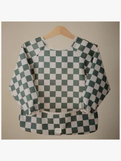 Mushie  Langærmet Hagesmæk, Olive Check