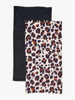 Nordbjørn Bjørli Halsedisse 2-Pak, Black/Leopardy Rustic Sandshell