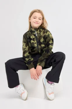 Nordbjørn Malö Fleecetrøje, Camo Splash Deep Lichen Green