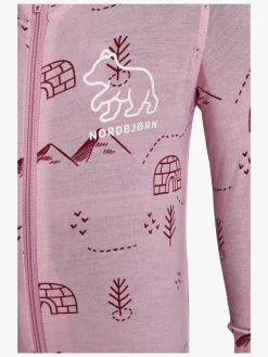 Nordbjørn Moritz Termoundertøj Heldragt Bamboo, Pink Iceberg
