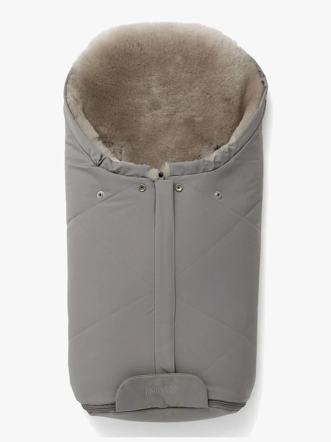 Nordlys Fenya Mini Lammeskindskørepose, Greige