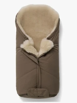 Nordlys Fenya Mini Lammeskindskørepose, Valnød/Beige