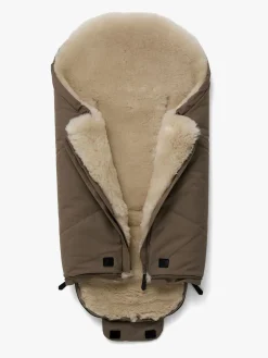 Nordlys Fenya Mini Lammeskindskørepose, Valnød/Beige