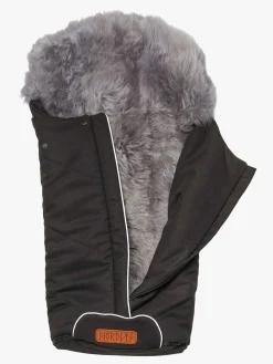 Nordlys Saga Lammeskindskørepose, Black/Grey