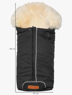 Nordlys Saga Lammeskindskørepose, Black/Grey