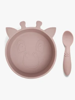 nuuroo Elia Giraf Tallerkensæt 2-pak Silikone, Woodrose