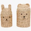 OYOY Bear & Rabbit Opbevaringskurv 2-pak, Nature