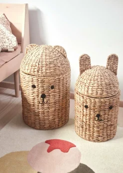 OYOY Bear & Rabbit Opbevaringskurv 2-pak, Nature