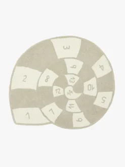 OYOY Mini Nautilus Hopscotch Gulvtæppe 100x112, Clay/Offwhite