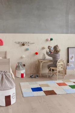 OYOY Skak Gulvtæppe 84x168, Multi