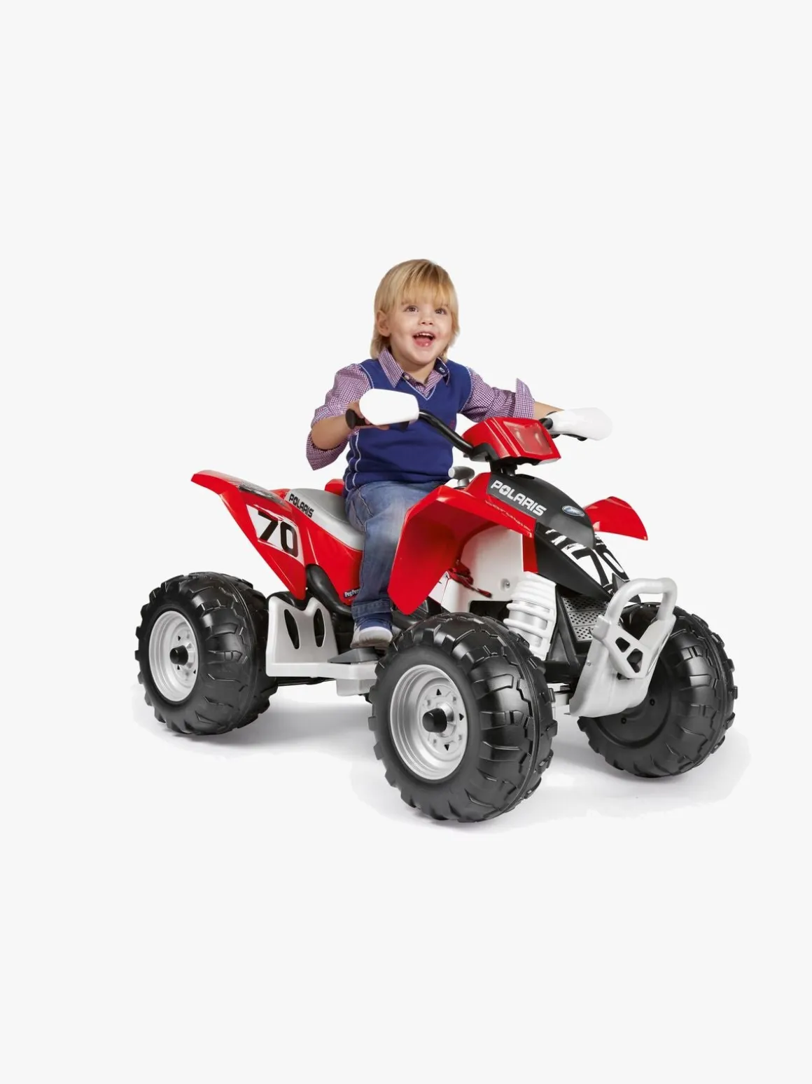 PegPérego Polaris Outlaw Firehjulet ATV 330W, Rød/Hvid
