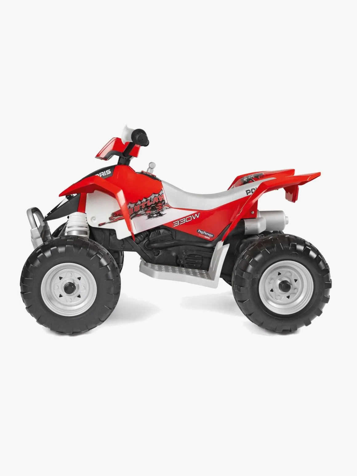 PegPérego Polaris Outlaw Firehjulet ATV 330W, Rød/Hvid