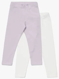 Petite Chérie Atelier Arielle Leggings 2-pak, White/Lavender