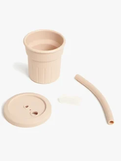 Petite Chérie Elio Silikonekop med Sugerør, Dusty Pink