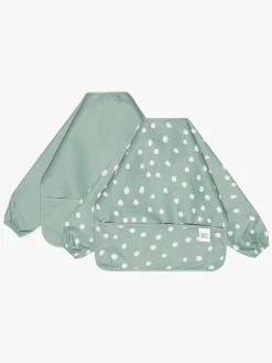 Petite Chérie Langærmet Hagesmæk 2-pak, Light Green