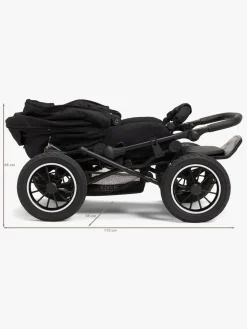 Petite Chérie Solide+ Klapvogn inkl. Babylift, Black/Grey Melange