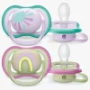 Philips Avent Ultra Air Deco Sut 2-Pak 0-6m, Grøn/Lilla