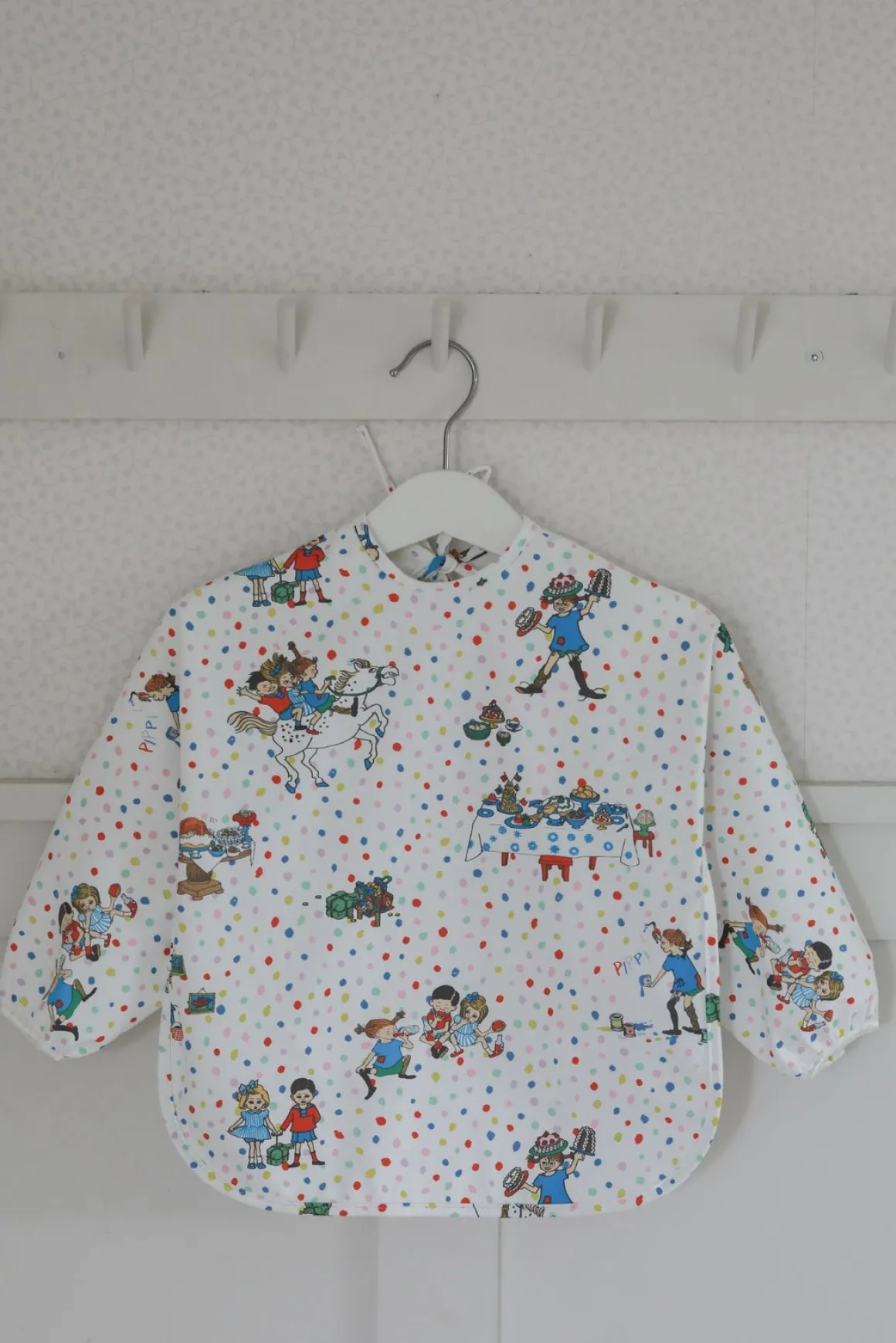 Pippi Langstrømpe Fødselsdag Langærmet Hagesmæk