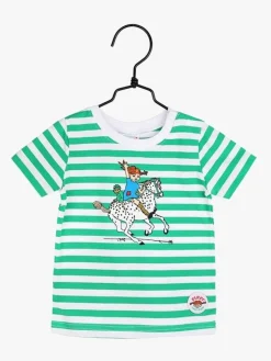 Pippi Langstrømpe Ridning T-Shirt, Grøn