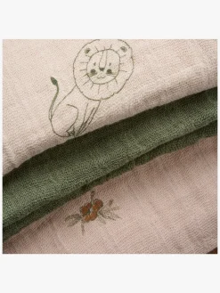 Pippi Tæpper/ Stofbleer i Musselin 8-Pak, Deep Lichen Green