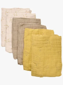 Pippi Tæpper/ Stofbleer i Musselin 6-Pak, Rattan