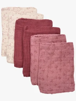 Pippi Tæpper/ Stofbleer i Musselin 6-Pak, Old Rose