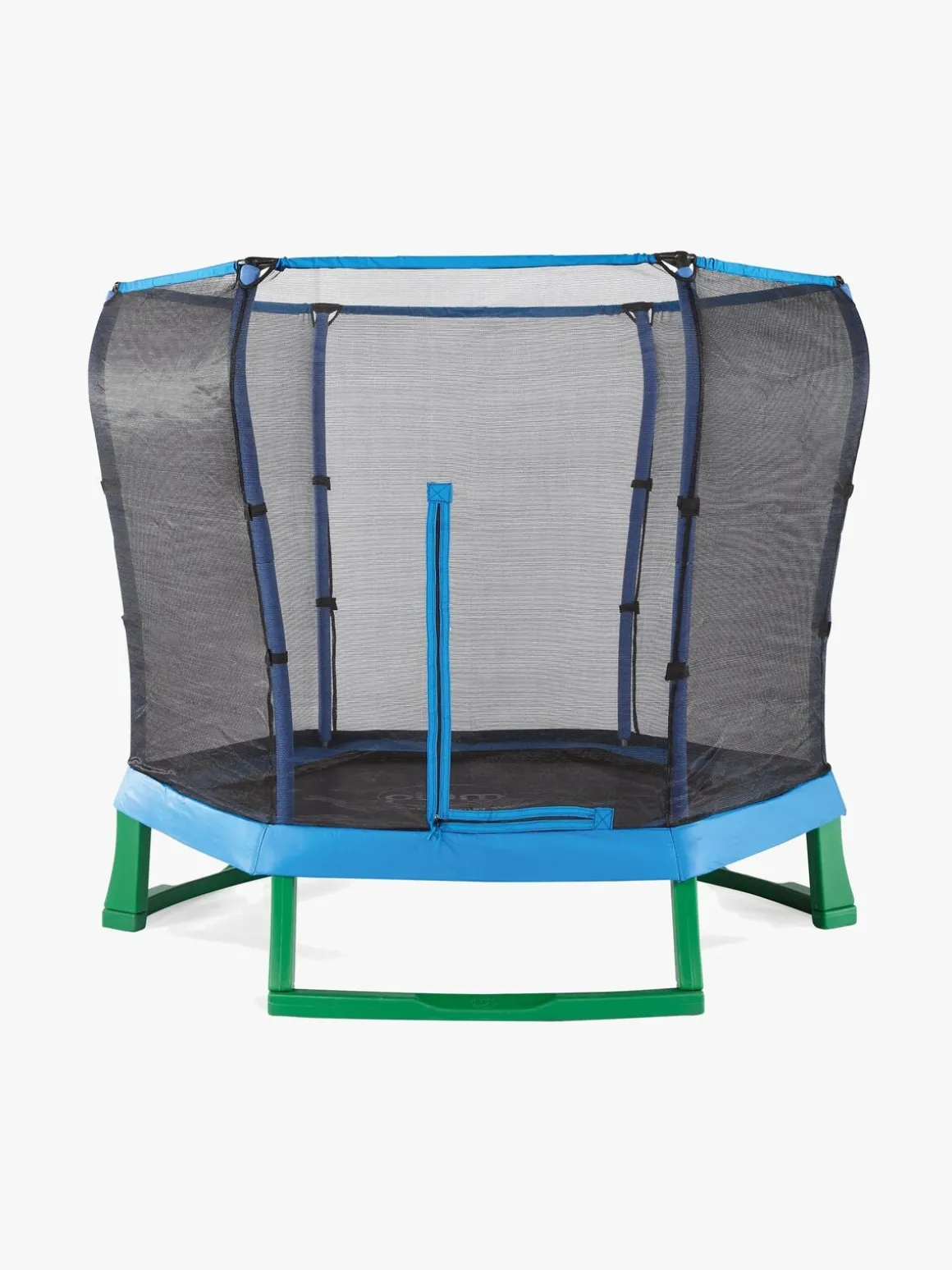 Plum Junior Jumper Trampolin inkl. Beskyttelsesnet 220 cm, Blå/Grøn