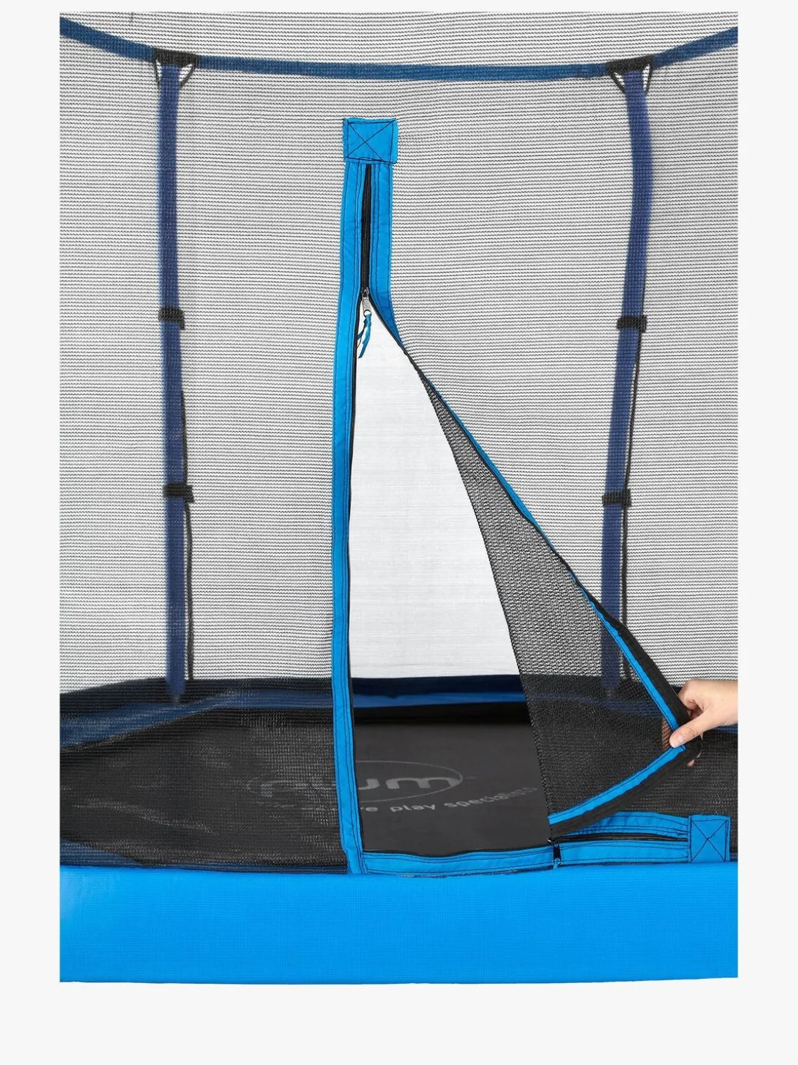 Plum Junior Jumper Trampolin inkl. Beskyttelsesnet 220 cm, Blå/Grøn