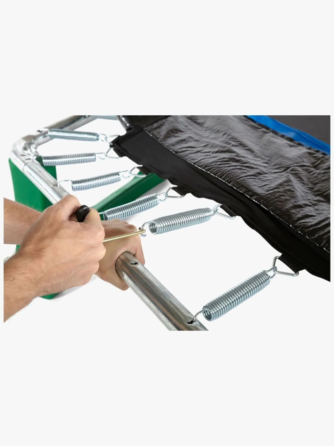 Plum Junior Jumper Trampolin inkl. Beskyttelsesnet 220 cm, Blå/Grøn