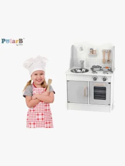 PolarB Legekøkken med Tilbehør, Hvid/Grå