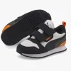 Puma R78 V Inf Sneakers, Puma White/Puma Black/Vibrant Orange
