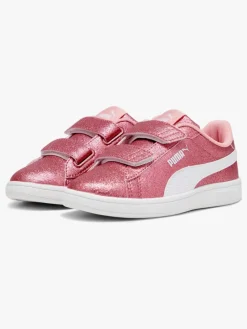 Puma Smash 3.0 Glitz Glam V PS Sneakers, Peach Smoothie/White