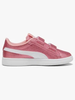 Puma Smash 3.0 Glitz Glam V PS Sneakers, Peach Smoothie/White