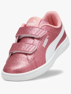 Puma Smash 3.0 Glitz Glam V PS Sneakers, Peach Smoothie/White