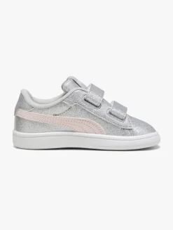 Puma Smash 3.0 Glitz Glam V Infant Sneakers, Glacial Gray/Frosty Pink