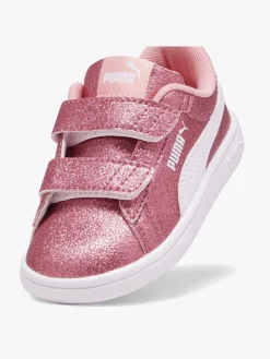 Puma Smash 3.0 Glitz Glam V Infant Sneakers, Peach Smoothie/White
