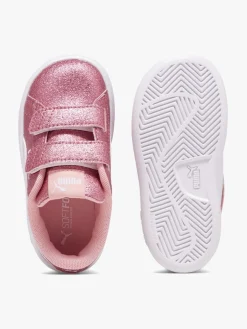Puma Smash 3.0 Glitz Glam V Infant Sneakers, Peach Smoothie/White