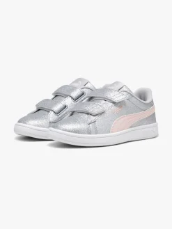 Puma Smash 3.0 Glitz Glam V PS Sneakers, Glacial Gray/Frosty Pink