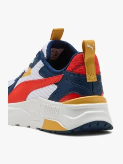 Puma Trinity Lite Jr Sneakers, White/Fierce Red/Persian Blue