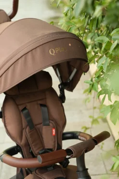 QPlay Rito Delux 6-i-1 Sammenklappelig Trehjulet Cykel, Brun