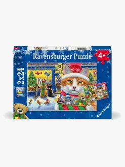 Ravensburger Christmas Kitties Puslespil 2x24 Brikker