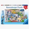 Ravensburger Puslespil Politi og Brandbil 2x12 Brikker