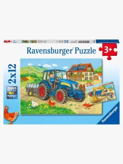 Ravensburger Puslespil Traktor & Gravemaskine 2x12 Brikker