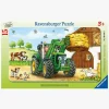 Ravensburger Puslespil Traktor På Bondegården 15 Brikker