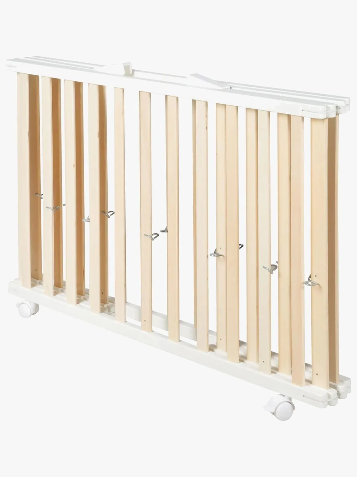 Roba Sammenklappelig Kravlegård med Hjul, Wood White