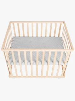 Roba Style Kravlegård med Hjul, Wood & Grey