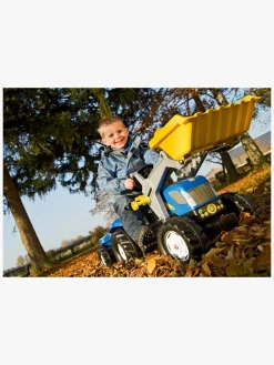 Rolly Toys Traktor m. Skovl + Anhænger Kid JD Blå