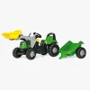 Rolly Toys Traktor med Frontlæsser og Anhænger, Grøn