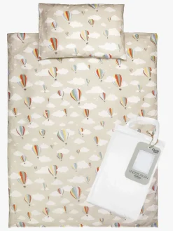 Rätt Start Sengesæt Tremmeseng 100x130 Luftballon 3 Dele, Greige